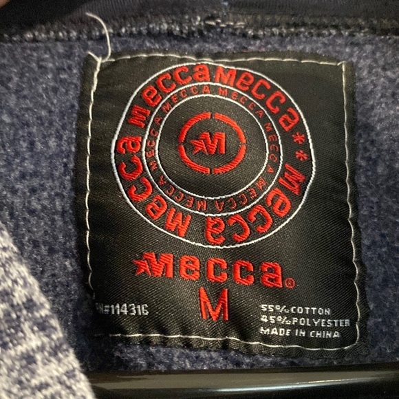 Mecca Mecca Gray, Yellow, and Navy UofMichigan Hoodie Sweatshirt - Size Medium - Picture 5 of 6